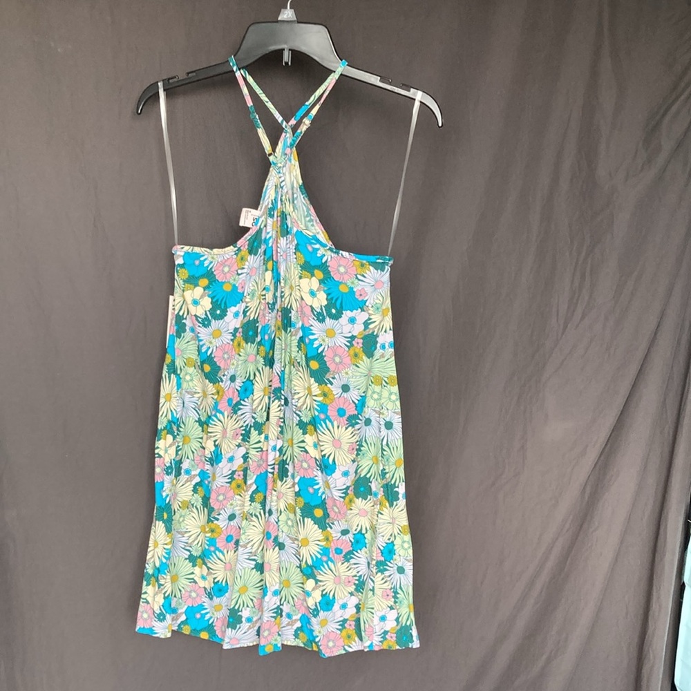 3/$24 SO dress Halter neck swing mini dress floral print dress boho M jr - Picture 11 of 17